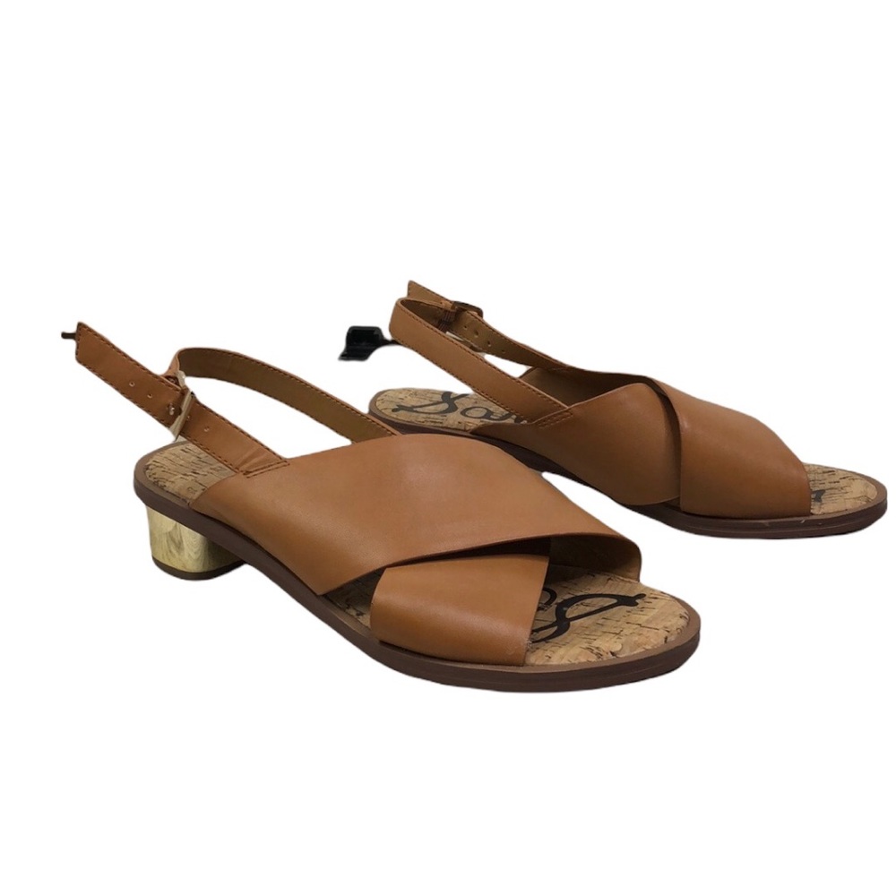 Sam Edelman Torrin Cross Strap Sandal Brown size 7